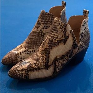 Snakeskin Booties